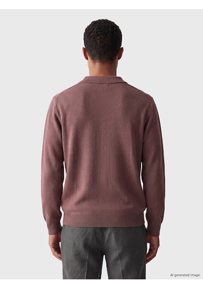 Lcw Vision Pembe Polo Yaka Erkek Triko Kazak
