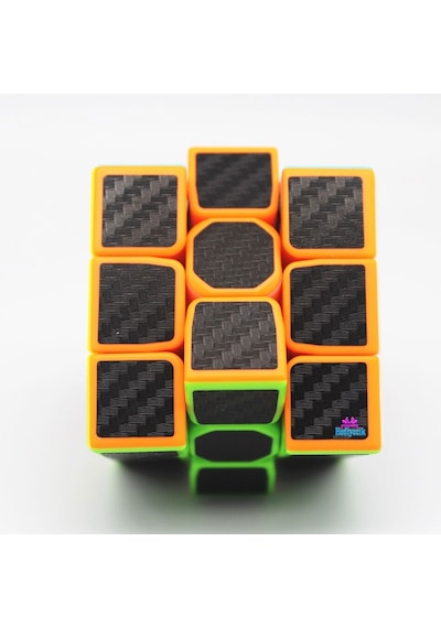 Qiyi Warrior S 3x3 Karbon Fiber Zeka Küpü Akıl Küpü Rübik Küp