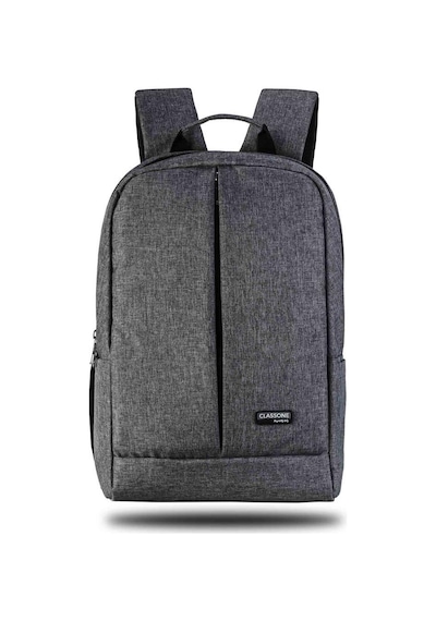 Classone Bp-Z204 Zaino Serisi 15.6" Uyumlu Su Geçirmez Laptop Notebook Sırt Çantası Gri