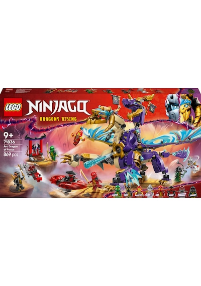 LEGO® NINJAGO® Odak Ark Ejderhası 71836 - 9 Yaş ve Üzeri Çocuklar için 8 Ninja Minifigürü İçeren Yaratıcı Oyuncak Yapım Seti (869 Parça)