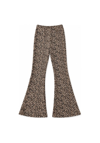 Bym Style Kız Çocuk Tayt Kaşkorse Likralı Leopar Desenli İspanyol Paça Lastikli Bel Çok Renkli