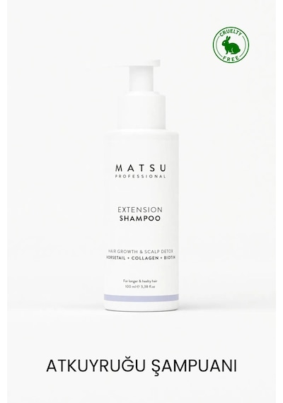 Matsu Professional Yavaş Uzayan Saçlar Için Saç Derisini Güçlendiren Extension Hızlı Uzama Saç Bakım Şampuanı 100 ML