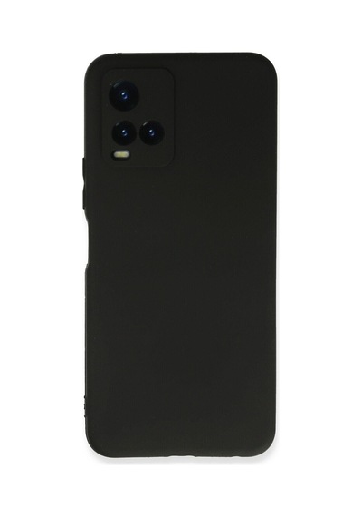 Vivo Y21 Kılıf Siyah Renk First Yumuşak Esnek Silikon Kapak Siyah