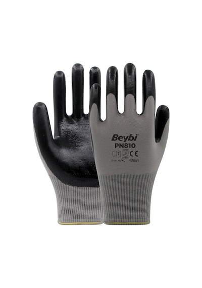 Pn810 Polyester Örme Nitril Eldiven Çok Renkli