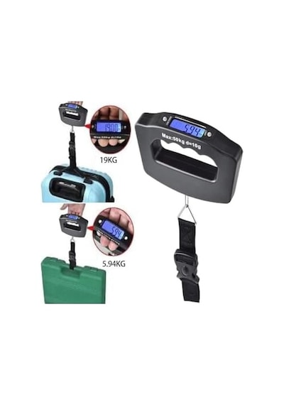 Yeni Elektronik Dijital El Tartısı Bavul Terazisi Pazar Tartısı Max 50 Kg Ölçer Kg/gr Seyehat Açık Bej