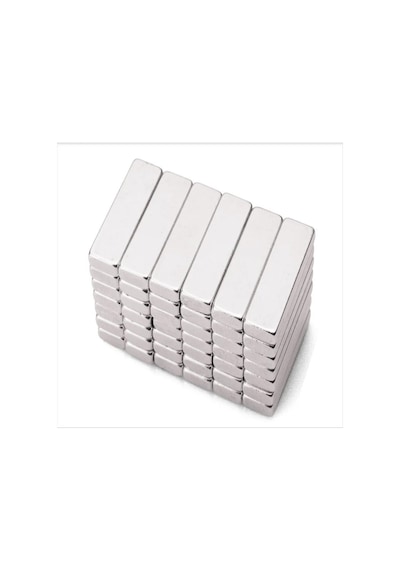 5 Adet - Köşeli Neodyum Mıknatıs, 20x6x3 Mm, Süper Güçlü Magnet, N35 Kalite