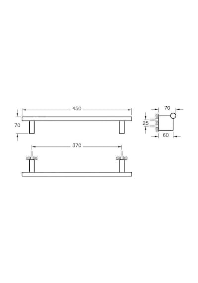 VitrA Diagon A44432 Havluluk 45Cm Krom