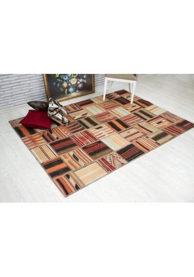 Patchwork El Dokuma Antik Anadolu Kilim Home Land 250 X 350 Çok Renkli