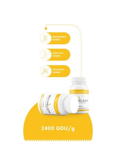 Mia Herba Bromelain İçeren Takviye Edici Gıda 60 Kapsül