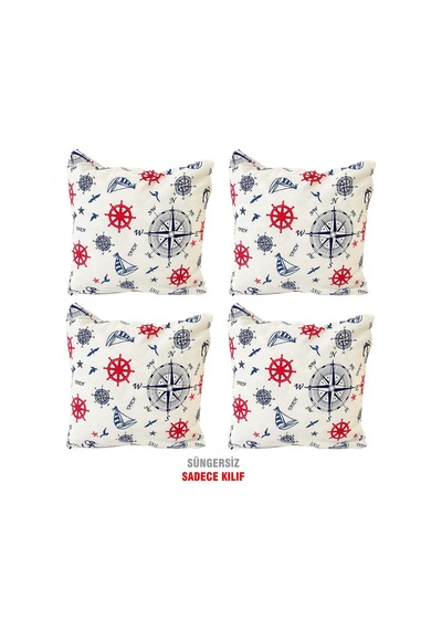 Kırlent Yastık Kılıfı Vip Yastık Kılıfı 4 Adet-43X43 Cm(Marin) (524873513)