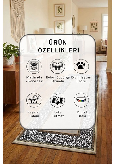 Yıkanabilir Yolluk 67 Kahve