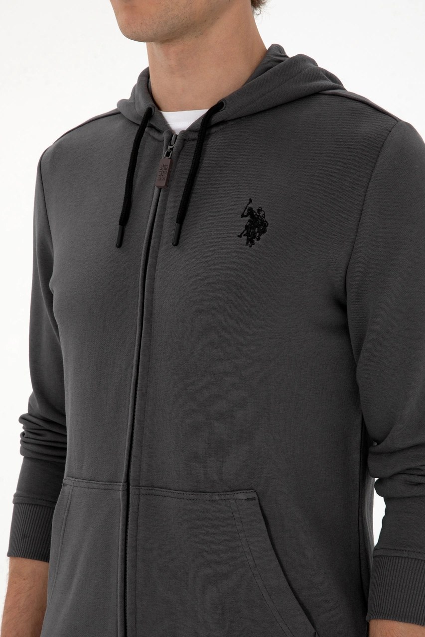 U.S. Polo Assn. Erkek Gri Örme Hırka 50313748-VR024