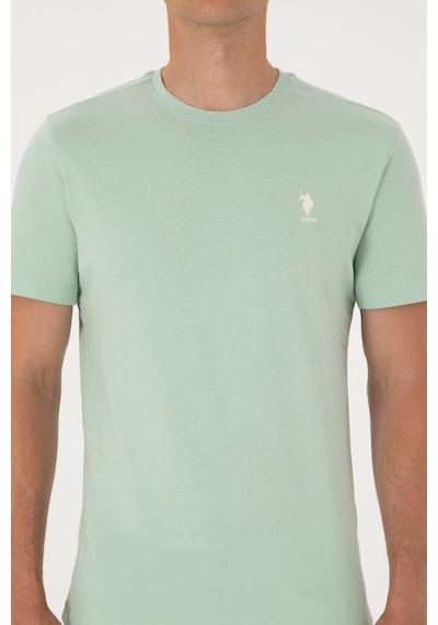 U.S. Polo Assn. Erkek Regular Fit Bisiklet Yaka Su Yeşili Tişört 50299544-VR048 U.S. Polo Assn. Erkek Regular Fit Bisiklet Yaka Su Yeşili Tişört 50299544-VR048