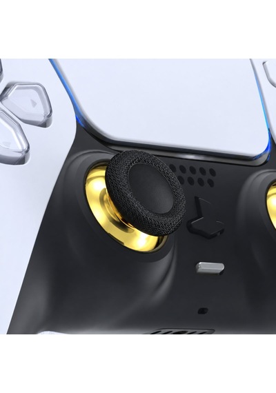 Ps5 Manyetik Motor 2+2 Set Altın Krom Analog Topuz Hall Sensör Playstation 5 Yedek Parça Siyah