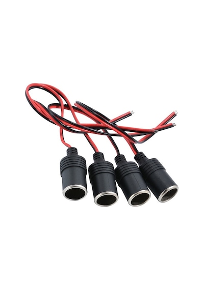 Buhara Elektronik 4 Adet Araç Çakmaklık Uzatıcı Dişi Fiş Kablolu