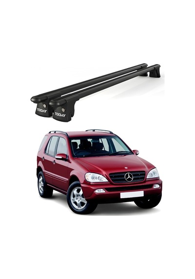Trio-ı Mercedes-benz M W163 2002-2005 Uyumlu Siyah Kilitli Ara Atkı 135cm Port Bagaj Tavan Barı