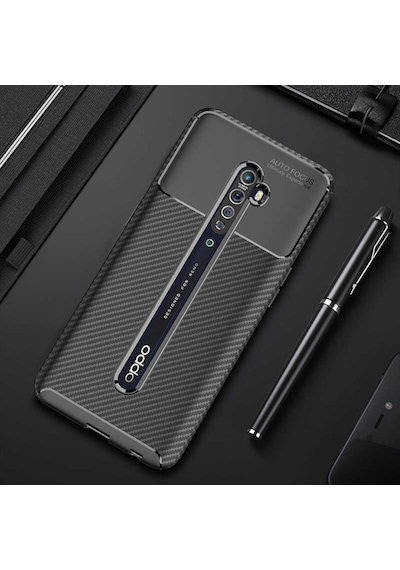 Oppo Reno 2Z Kilif Karbon Silikon Case 394417358