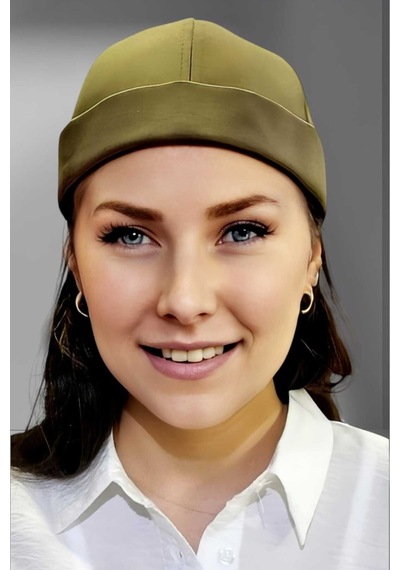 Unisex %100 Pamuklu Docker Şapka Haki