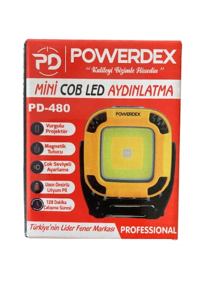 Powerdex Pd-480 Cob Led Manyetik Aydınlatma Mini Taşınabilir Şa