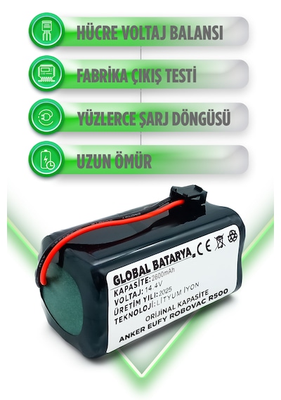 Anker Eufy Robovac R500 Uyumlu Batarya 2600mah