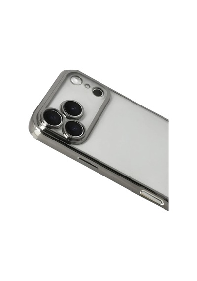 Apple iPhone Uyumlu  17 Pro Uyumlu Lensli Silikon - Titan Gri