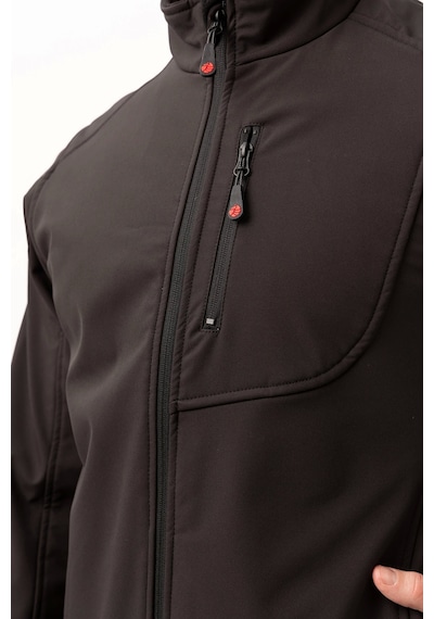 Armadillo Salina Mont Erkek Su İtici Rüzgar Geçirmez Softshell Kışlık Outdoor Mont Siyah
