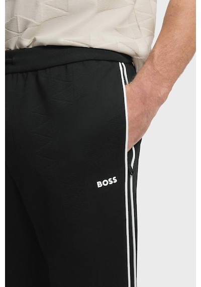 Boss Jakarlı Relaxed Fit Lastikli Paça Pantolon Erkek Pantolon 50566815 001 Siyah