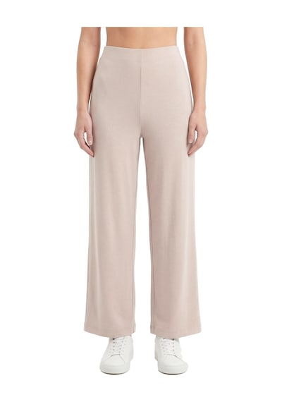 Cottonill Premium - Sway Collection Vizon Basic Yüksel Bel Modal Bol Paça Kadın Pantolon