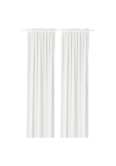 Fon Perde/2 Kanat, Beyaz-örgü Beyaz, 145x300 Cm, Işık Filtreleyici, Polyester