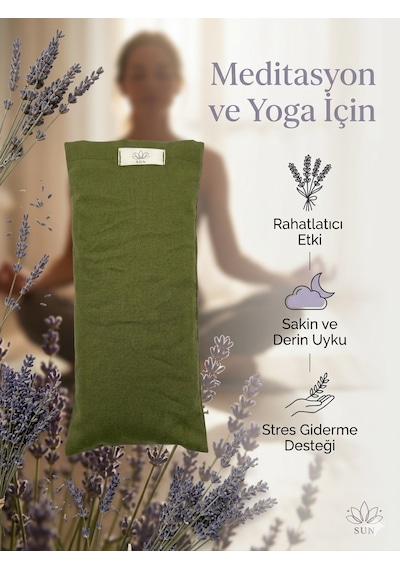 Lavanta Dolgulu Yoga Göz Yastığı Meditasyon Göz Maskesi Uyku Ve Rahatlama Yastığı Aromaterapi Göz Pedi Yeşil