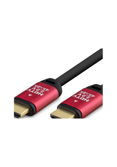 Hdmi 2.0 Kablo 4k 60 Hz Od 8.0 Mm 30 M Siyah Kırmızı Hdx2041 Evimdeyokyok