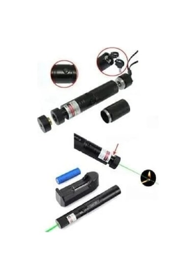 Polizei Şarjlı Turbo Yeşil Lazer Pointer Kibrit Yakabilen Güç 1000mw