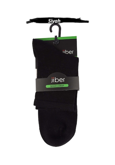Jiber Erkek Bambu Uzun Lastiksiz Şeker Çorap 5999 - 12 Adet Siyah