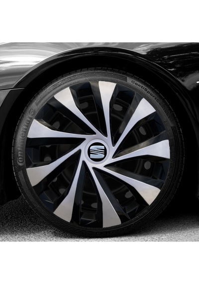 Seat Ibiza 14'' inç Uyumlu Jant Kapağı 4 Adet 1 Takım Çelik Görünümlü