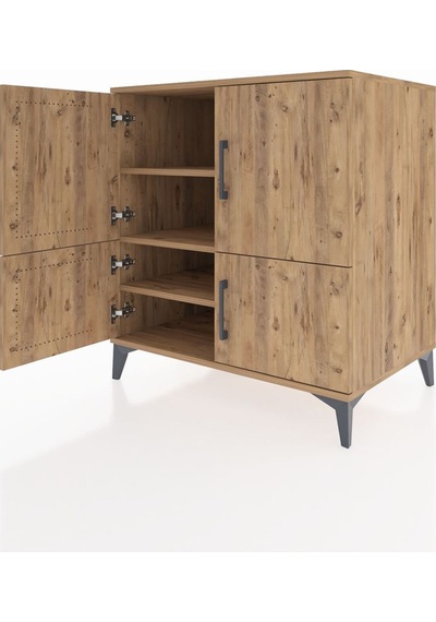 Kronos Şifonyer 3 Raflı 4 Kapaklı 88x59x96 Çam-çam Çam