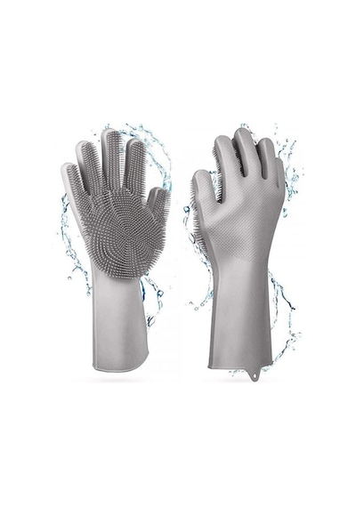 Hubrendy Emin Sihirli Isıya Dayanıklı Silikon Çok Amaçlı Bulaşık Eldiven Fırçası Magic Gloves