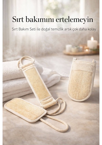 3'lü Sırt Bakım Seti Batık & Akne Karşıtı Arındırıcı Kese Paketi