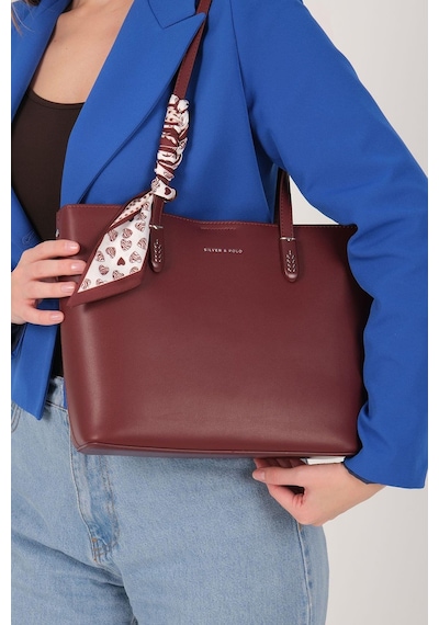 Silver Polo Sp1238 Kadın Omuz Çantası Cilt Bordo-bordo