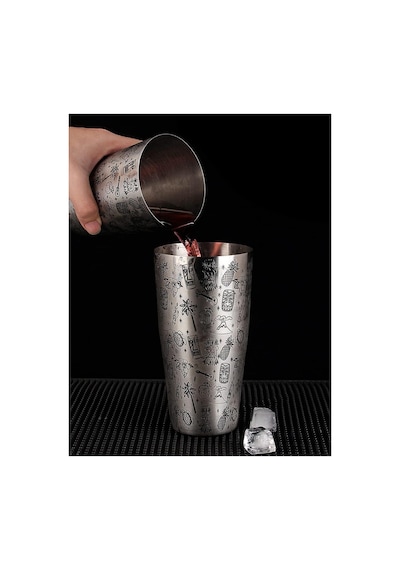 Kokteyl Shaker, Paslanmaz Çelik, Boston Shaker Tüm Profesyonel Barmenler Ve Ev Kokteyl Severler İçin Yüksek Kaliteli Bar Aksesuarı Hawaii - 2 Adet Shaker Beyaz Gümüş