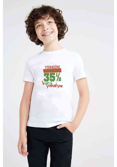 Tshirthane Türküm Doğruyum Karşıyakalıyım Izmir 35,5 Baskılı Unisex Çocuk B