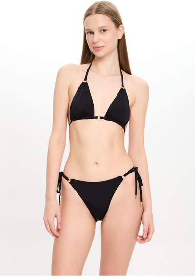 Toosalty Kadın Siyah Küçük Üçgen Bikini Takımı 25sw029st Siyah