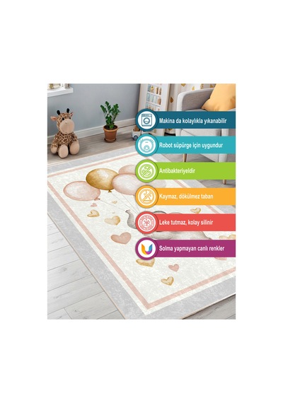 Dijital Baskılı Pamuk Tabanlı Çocuk Halısı Kaymaz, Yumuşak, Makinede Yıkanabilir Çok Renkli 795159840 Çok Renkli Dijital Baskılı Pamuk Tabanlı Çocuk Halısı Kaymaz, Yumuşak, Makinede Yıkanabilir Çok Renkli 795159840 Çok Renkli