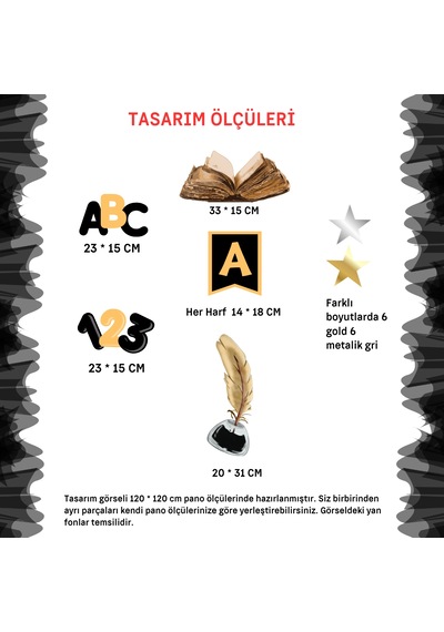 Okuma Bayramı Pano Süsü Okuma Bayramı Hatırası Yazılı Siyah - S