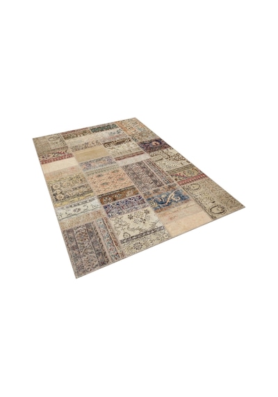 El Yapımı Keten Patchwork Halı 160x230 Cm - 6289