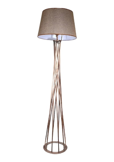 Mylights Bronz Eskitme Boyalı Lambader Köşe Lambası