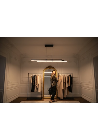 Cosmo Gold Lineer Led Sarkıt Avize Kumandalı Dim Edilebilir Yukarı & Aşağı Işık Beyaz Işık
