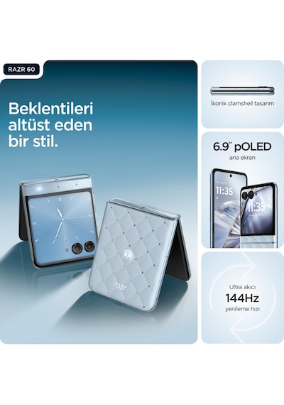 Motorola Razr 60 8 GB 256 GB (Distribütör Garantili) + Swarovski Kulaklık