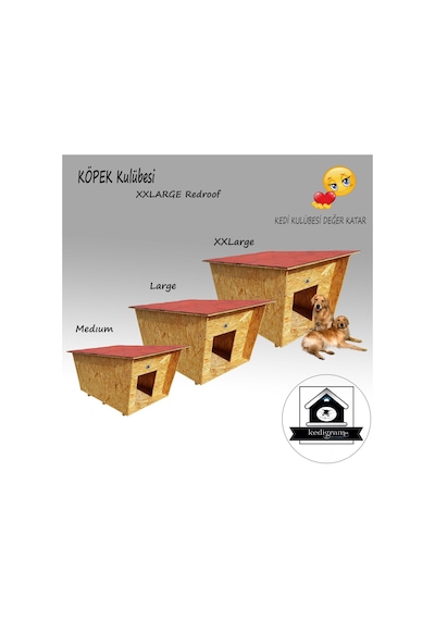 Köpek Kulübesi Redroof Xxl Dev Su Geçirmez