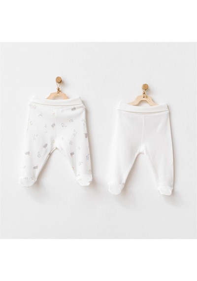 Andywawa 2'li The Zoo Balboa Bebek Pantolonu Ac25264 Ekru Ecru