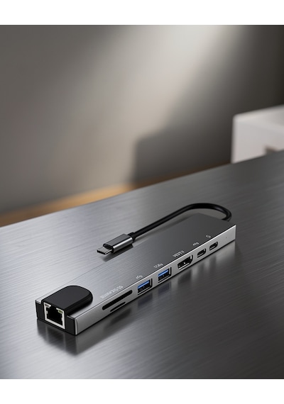 Usb Type-c Hub 8 Portlu Uczzzz Apple MacBook Uyumlu çeviriciiiiiii3